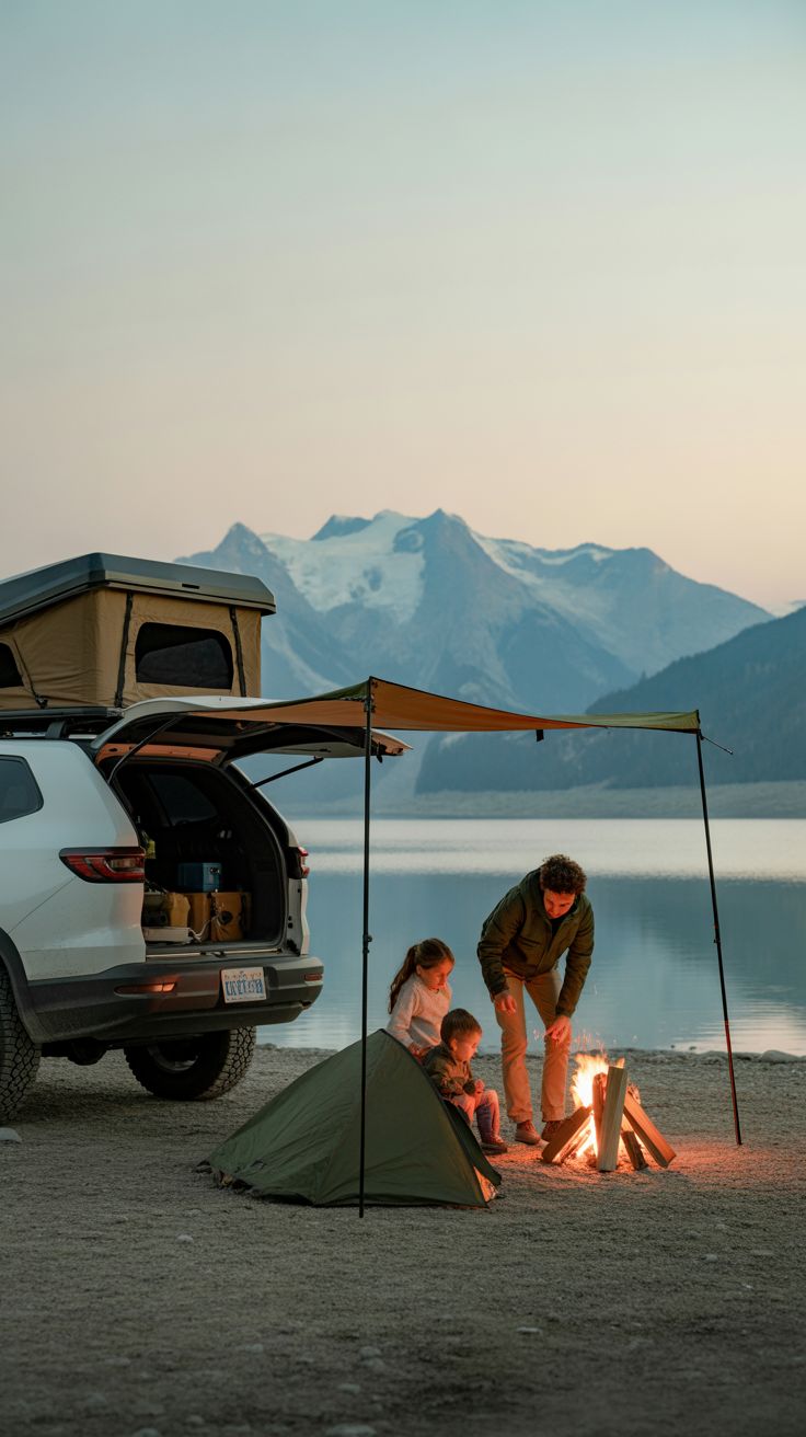 SurfingCats Overland Alpha Aluminum Hard Shell Roof Top Tent (2-3 Person)